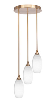 Empire Three Light Cluster Pendalier in New Age Brass (200|2143-NAB-4041)