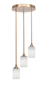 Empire Three Light Cluster Pendalier in New Age Brass (200|2143-NAB-310)