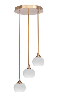 Empire Three Light Cluster Pendalier in New Age Brass (200|2143-NAB-212)