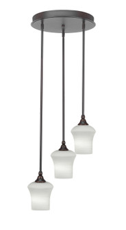 Empire Three Light Cluster Pendalier in Dark Granite (200|2143-DG-681)