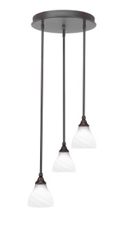 Empire Three Light Cluster Pendalier in Dark Granite (200|2143-DG-4761)