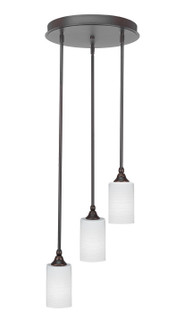 Empire Three Light Cluster Pendalier in Dark Granite (200|2143-DG-4061)