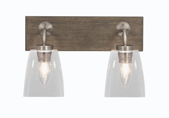 Oxbridge Two Light Bathroom Lighting in Graphite & Painted Distressed Wood-look (200|1772-GPDW-461)