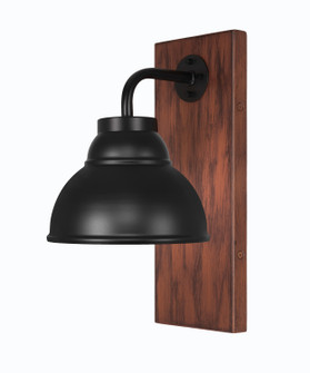Oxbridge One Light Wall Sconce in Matte Black & Painted Wood-look (200|1771-MBWG-427-MB)