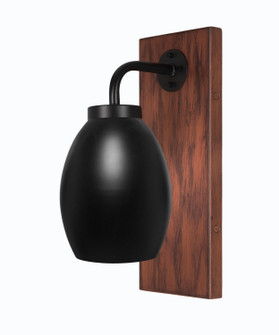 Oxbridge One Light Wall Sconce in Matte Black & Painted Wood-look (200|1771-MBWG-426-MB)
