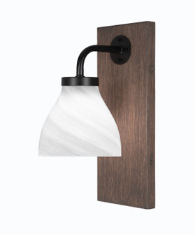 Oxbridge One Light Wall Sconce in Matte Black & Painted Distressed Wood-look (200|1771-MBDW-4761)