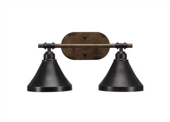 Blacksmith Two Light Bath Bar in Painted Wood-Look & Dark Granite (200|1752-410-DG)