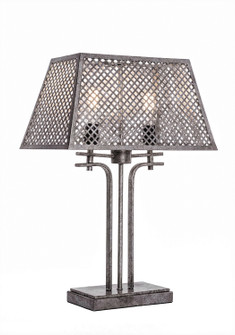 Corbello Two Light Table Lamp in Aged Silver (200|1411-AS-LED18C)