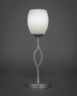 Revo One Light Mini Table Lamp in Aged Silver (200|140-AS-615)