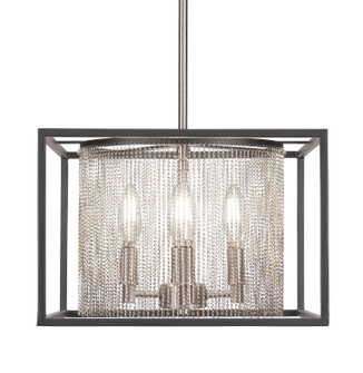 Cadina Four Light Pendant in Matte Black & Brushed Nickel (200|1324-MBBN)