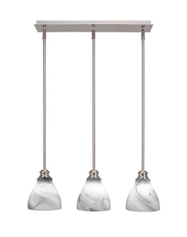 Edge Three Light Linear Pendalier in Brushed Nickel (200|1153-BN-4769)