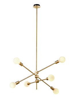 Stria LED Chandelier in Brushed Brass (408|CH276BBRTL6B)