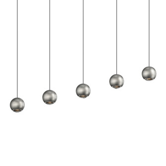 Hemisphere Five Light Linear Pendant in Natural Anodized (69|7508.77)