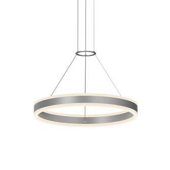 Double Corona LED Pendant in Bright Satin Aluminum (69|2303.16)