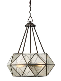 Tartan Four Light Pendant in Oiled Burnished Bronze (51|7-9008-4-28)