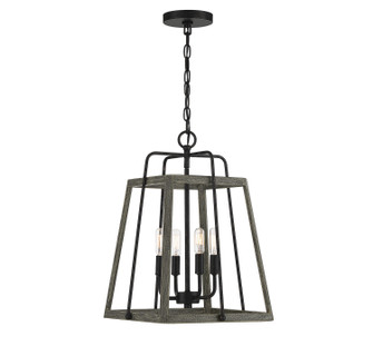 Hasting Four Light Pendant in Noblewood with Iron (51|7-8893-4-101)