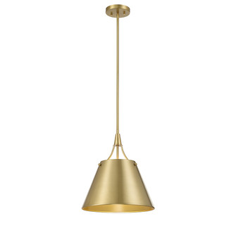 Willis One Light Pendant in Warm Brass (51|7-4499-1-322)