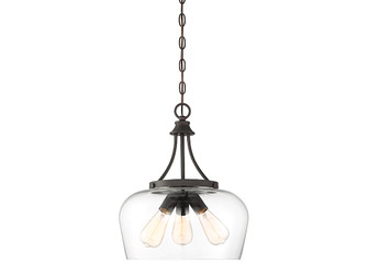 Octave Three Light Pendant in English Bronze (51|7-4034-3-13)