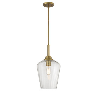 Carlton One Light Pendant in Warm Brass (51|7-3390-1-322)