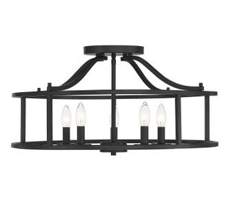 Stockton Five Light Semi Flush Mount in Matte Black (51|6-1679-5-89)