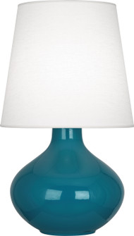 June One Light Table Lamp in Peacock Glazed Ceramic (165|PC993)