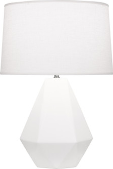 Delta One Light Table Lamp in Matte Lily Glazed Ceramic w/Polished Nickel (165|MLY97)