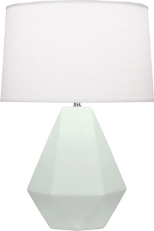 Delta One Light Table Lamp in Matte Celadon Glazed Ceramic w/Polished Nickel (165|MCL97)