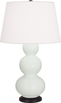 Triple Gourd One Light Table Lamp in Matte Celadon Glazed Ceramic w/Deep Patina Bronze (165|MCL41)