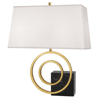 Jonathan Adler Saturn Two Light Table Lamp in Antique Brass w/ Black Marble (165|L911)