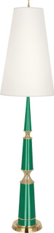 Jonathan Adler Versailles One Light Floor Lamp in Emerald Lacquered Paint w/Modern Brass (165|G902X)