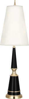 Jonathan Adler Versailles One Light Table Lamp in Black Lacquered Paint w/Modern Brass (165|B901X)