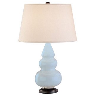 Small Triple Gourd One Light Accent Lamp in Baby Blue Glazed Ceramic w/Deep Patina Bronze (165|271X)