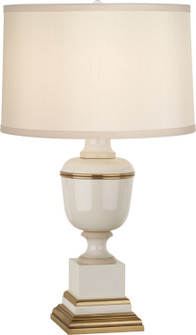 Annika One Light Accent Lamp in Ivory Lacquered Paint w/Natural Brass and Ivory Crackle (165|2604X)