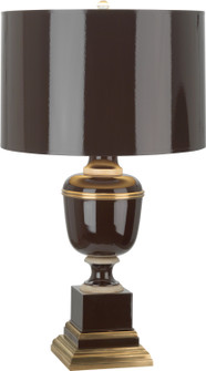 Annika One Light Table Lamp in Chocolate Lacquered Paint w/Natural Brass and Ivory Crackle (165|2502)