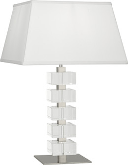 Jonathan Adler Monaco One Light Table Lamp in Polished Nickel and Clear Crystal Blocks (165|175)