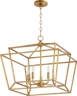 Monument Five Light Chandelier in Gold Leaf (19|8407-5-74)