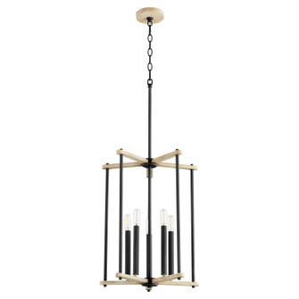 Silva Five Light Entry in Textured Black w/ Weathered Oak Finish (19|8134-5-69)