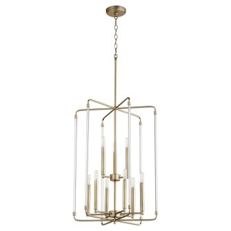 Optic Nine Light Entry Pendant in Aged Brass (19|8114-9-80)