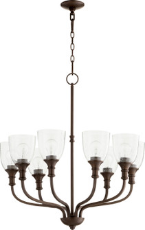 Richmond Eight Light Chandelier in Oiled Bronze w/ Clear/Seeded (19|6811-8-186)