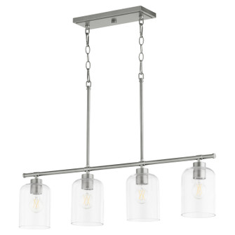 Tribute Four Light Linear Chandelier in Satin Nickel (19|6574-4-65)