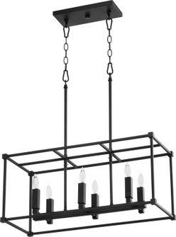 Olympus Six Light Linear Pendant in Textured Black (19|656-6-69)