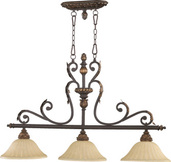 Rio Salado Three Light Island Pendant in Toasted Sienna With Mystic Silver (19|6557-3-44)