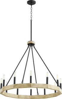 Alpine 12 Light Chandelier in Textured Black w/ Driftwood finish (19|6189-12-69)