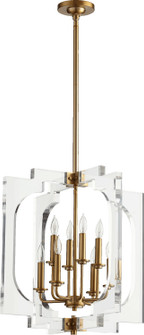 Broadway Eight Light Pendant in Aged Brass (19|605-8-80)