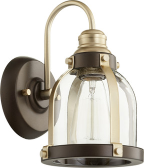 Banded Lighting Series One Light Wall Mount in Aged Brass w/ Oiled Bronze (19|586-1-8086)