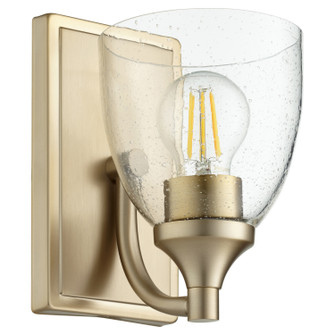 Enclave One Light Wall Mount in Aged Brass w/ Clear/Seeded (19|5459-1-280)