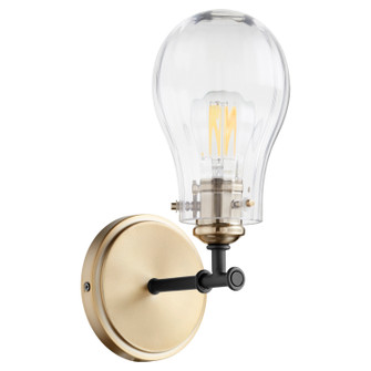 511 Lighting Series One Light Wall Mount in Textured Black w/ Aged Brass (19|511-1-69)