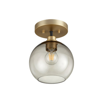 Clarion One Light Ceiling Mount in Textured Black w/ Aged Brass (19|372-1-6980)