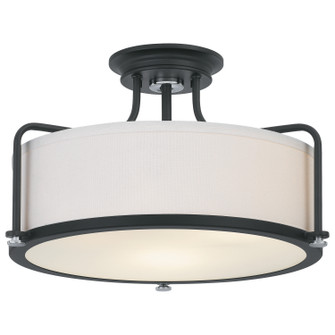 Rigel Three Light Semi Flush Mount in Earth Black (10|QF1715EK)