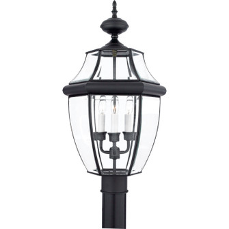 Newbury Three Light Outdoor Post Lantern in Mystic Black (10|NY9043K)